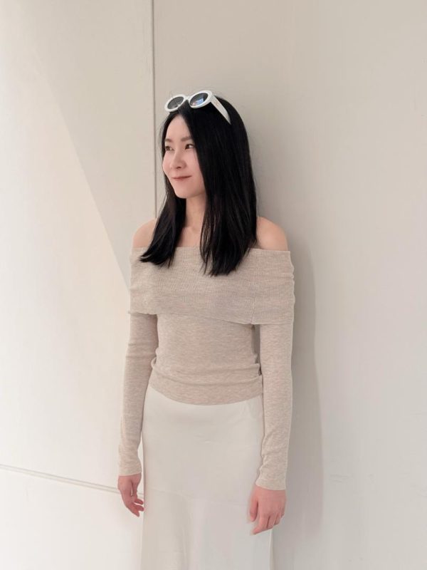 Esme Off Shoulder Top Beige